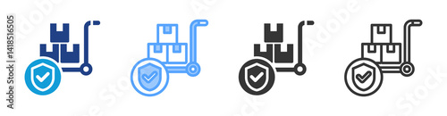 Warranty icon set multiple style collection