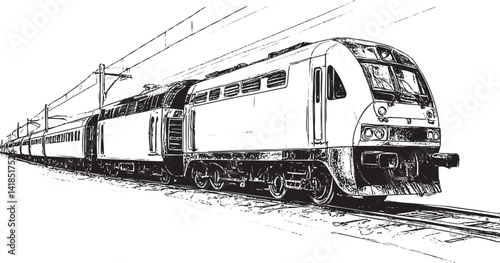 A a moving picture of an electrical train