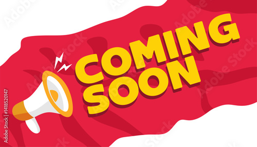 coming soon stay tuned with loudspeaker