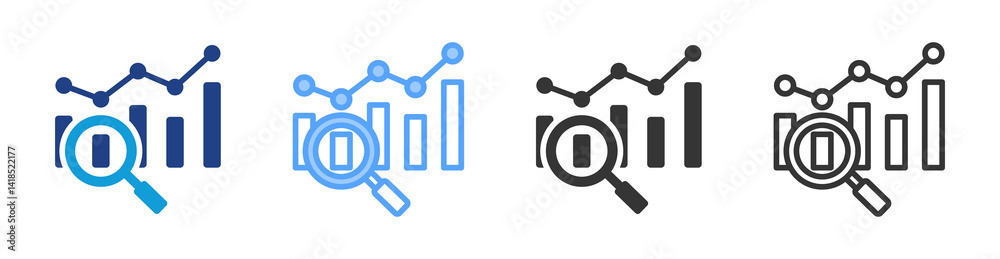 Statistical Surveys icon set multiple style collection Statistical Surveys icon set multiple style collection
