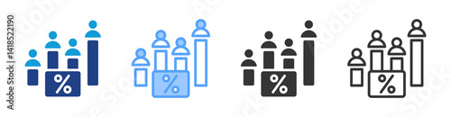 Polls icon set multiple style collection
