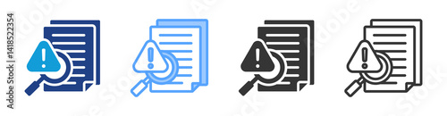 Survey Erors icon set multiple style collection