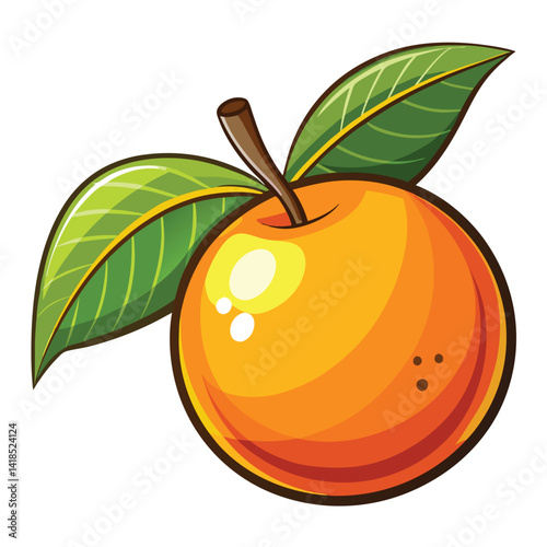 Vibrant orange fruit with leaves (1)