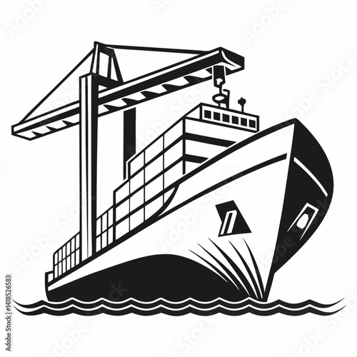 silhouette of a ship