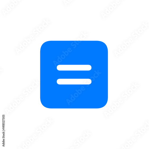 Filled Square Equal Sign Icon