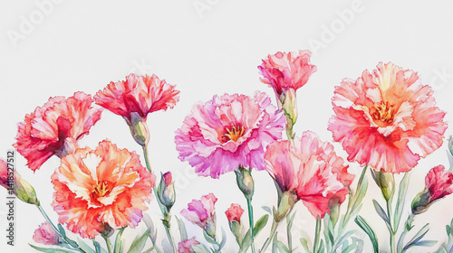 Wallpaper Mural Elegant wedding invitation card background . Minimal hand painted watercolor Gerbera flowers texture template background. Design for wedding, vip cover, poster, rsvp moderncard.Valentine's Day Torontodigital.ca