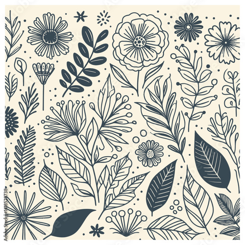 seamless floral pattern vector 
