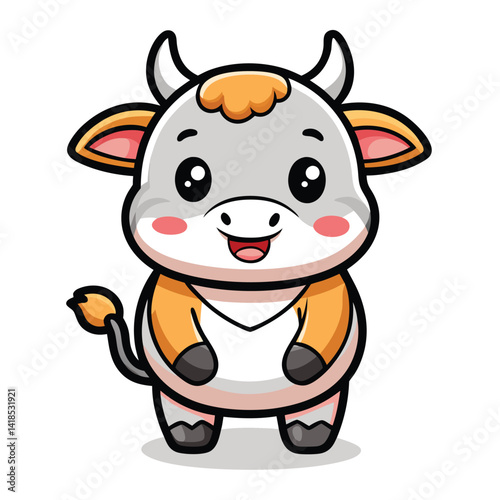 Cute cartoon cow (2)