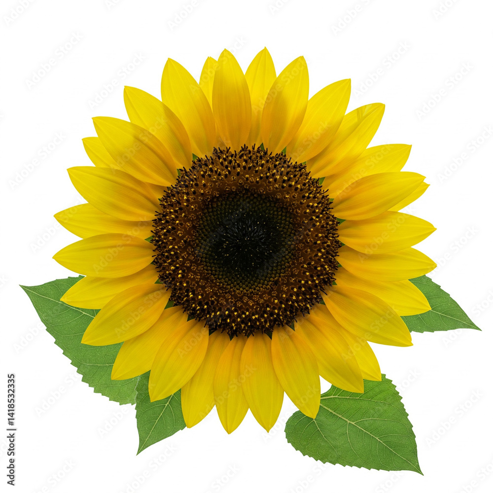 Obraz premium sunflower on white background
