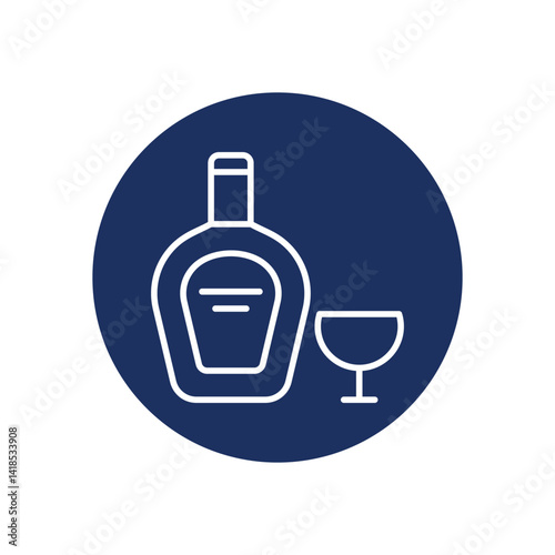 Whiskey icon vector stock illustration