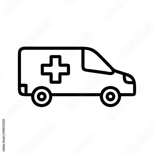 Emergency Action Icon Ambulance Response Urban Environment undefined Illustration