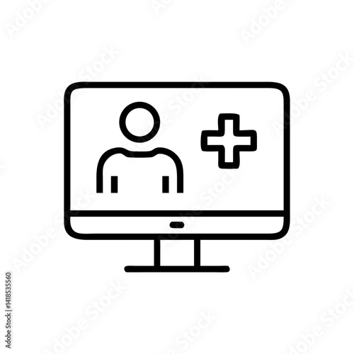 Telemedicine Icon Revolutionizes Healthcare Access Online Illustration Digital Modern Technology