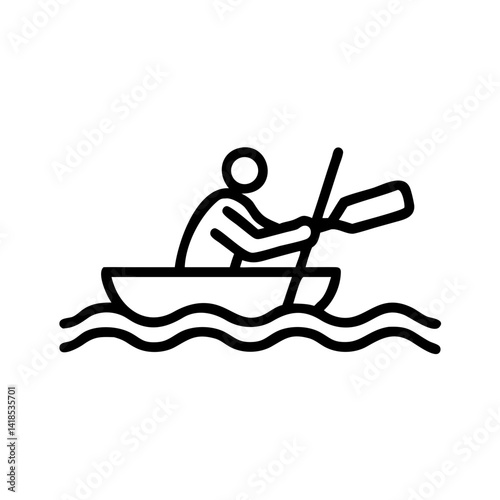 Iconic Rowing Action Serene Lake Digital Art Vibrant Waterscape Up-Close Perspective