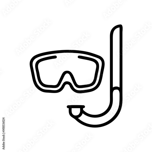 Exploring Underwater Icons Snorkeling Gear Ocean Depths Visual Art Marine Life Creative Perspective