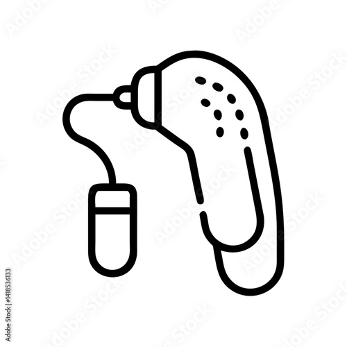 Healthcare Facility Digital Design Innovative Hearing Aid Icon for Better Communication