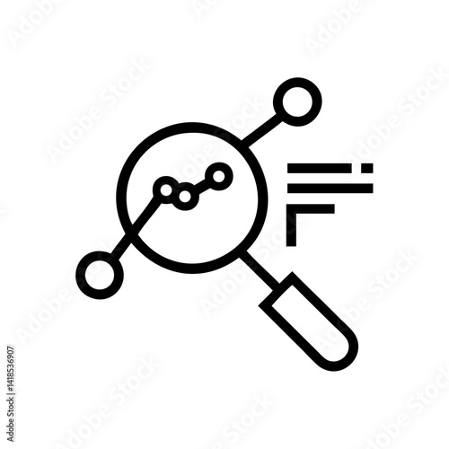 Data Analysis Icon in Action for Research Insights Digital Environment Analytical View