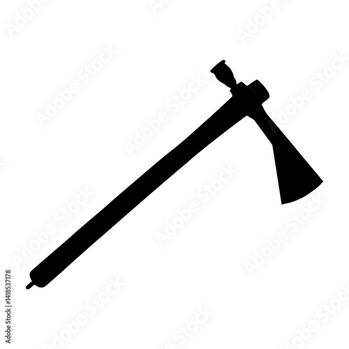 axe with a log