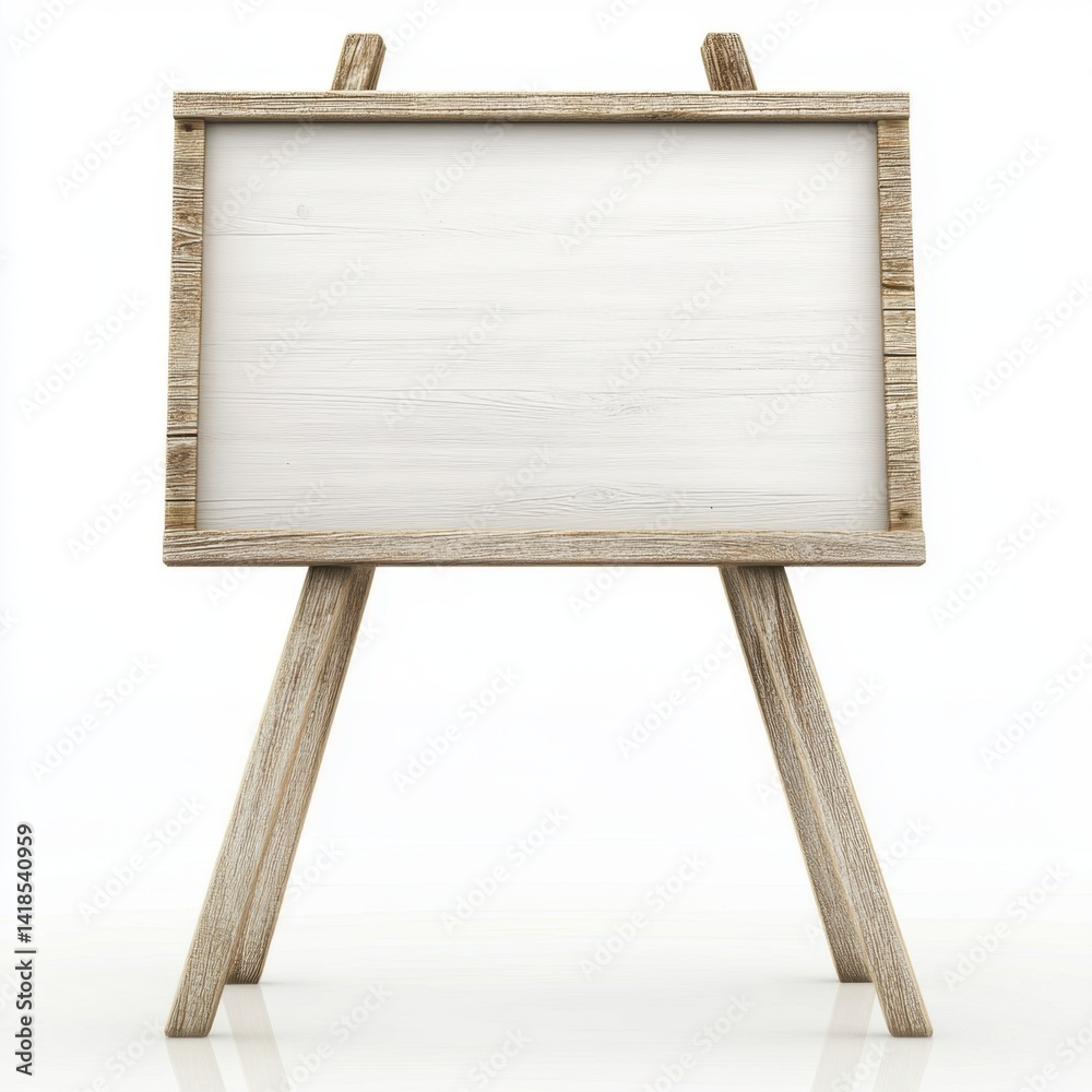 Fototapeta premium Blank Wooden Chalkboard on Stand for Writing or Drawing Purposes