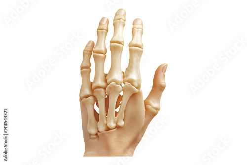 human finger joint isolated on transparent background
