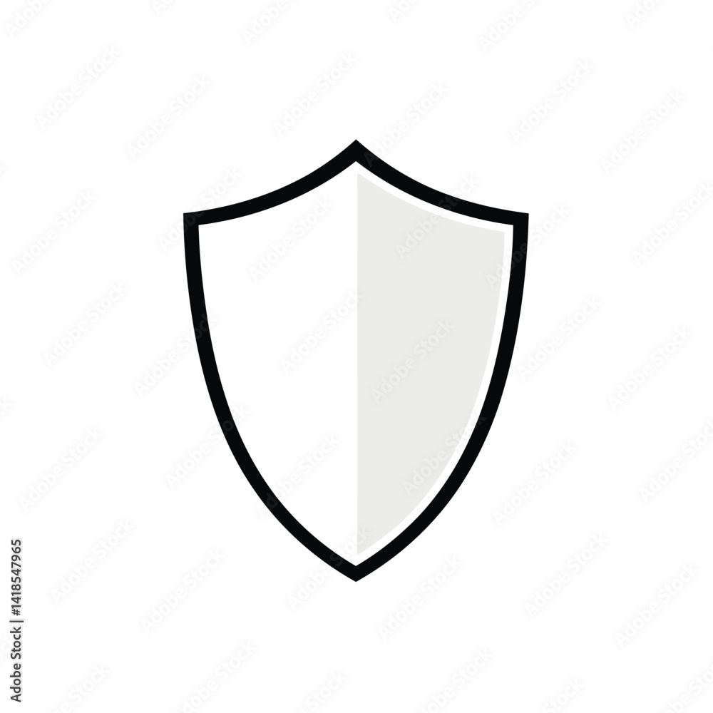 A minimalist black shield logo icon, vector style, isolated on a white background. Geometric shapes, clean lines, balanced symmetrical design, solid flat style. Focus on visual clarity and simplicity A minimalist black shield logo icon, vector style, isolated on a white background. Geometric shapes, clean lines, balanced symmetrical design, solid flat style. Focus on visual clarity and simplicity