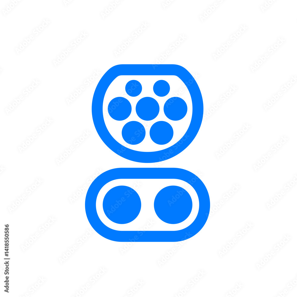 Outlined CCS2 DC EV Plug Icon Outlined CCS2 DC EV Plug Icon