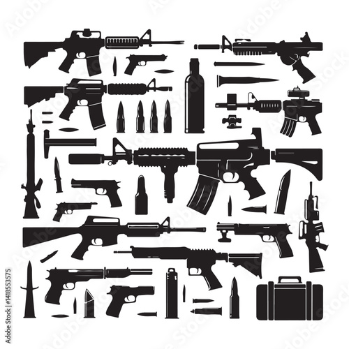 set of guns