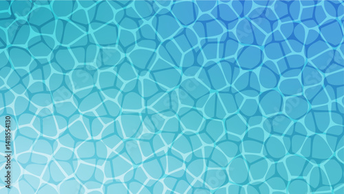 爽やかな夏色の海背景 ( 海　水面　夏　フレーム　見出し　タイトル　背景 )