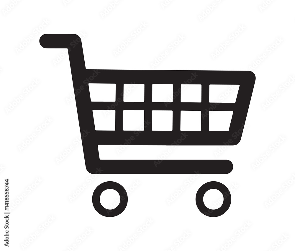custom made wallpaper toronto digitalShopping cart isolated on white background. Minimal Shopping cart icon for e-commerce site.