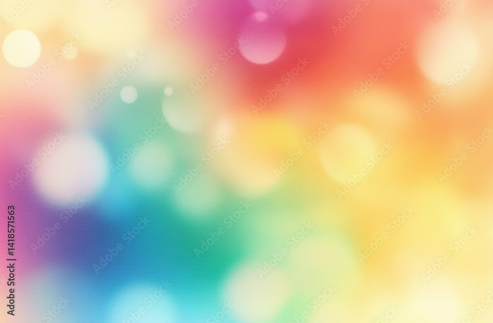 Obraz premium Soft pastel rainbow gradient background with smooth blurred colors, abstract dreamy backdrop for creative design, ideal for banners, websites, presentations, posters, or digital wallpapers