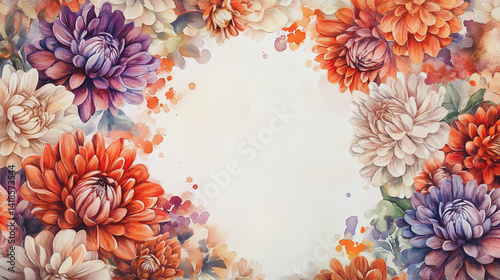 Wallpaper Mural Elegant wedding invitation card background . Minimal hand painted watercolor Gerbera flowers texture template background. Design for wedding, vip cover, poster, rsvp moderncard.Valentine's Day Torontodigital.ca