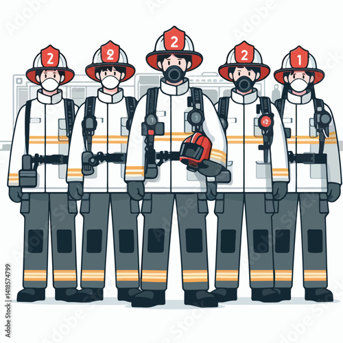 cool firefighter image vector