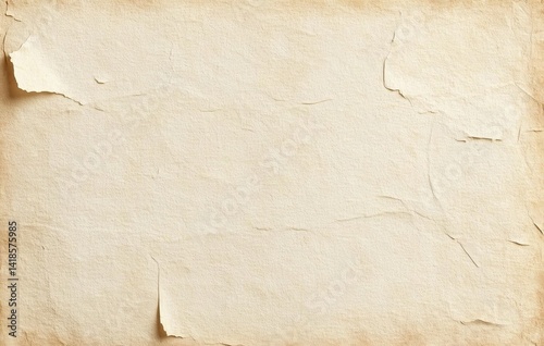 Vintage beige paper texture background with stains and blemishes, old antique parchment surface for design or mockup