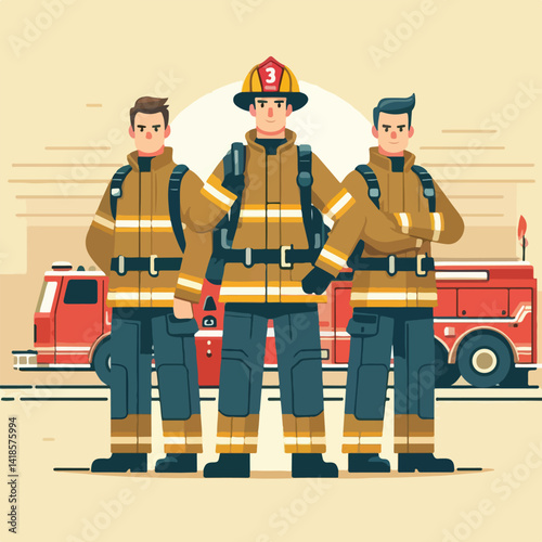 cool firefighter image vector