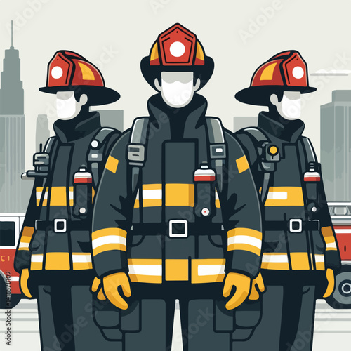 cool firefighter image vector