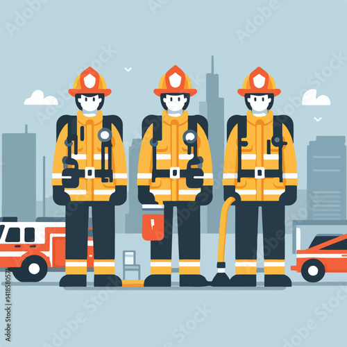 cool firefighter image vector