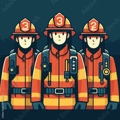 cool firefighter image vector