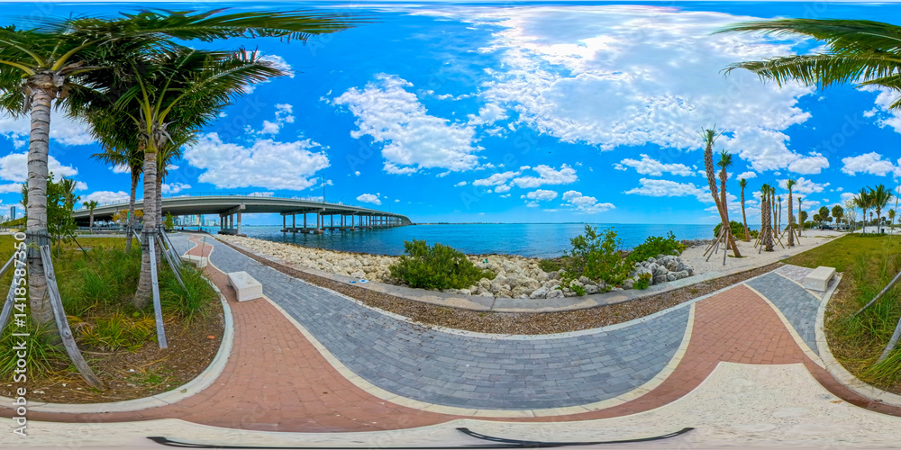 360 VR photo Miami Key Biscayne parkscape