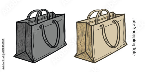 Jute Shopping Tote – Reusable Eco-Friendly Bag, Durable Natural Fiber Grocery Tote for Daily Use, Market & Beach