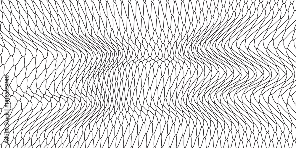 Curved net pattern. Seamless design for sportswear or equipment like soccer goals, volleyball nets, basketball hoops, hockey nets, and athletic gear. eps10