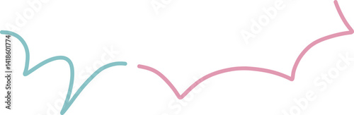 かわいいギザギザの吹き出しイラスト素材