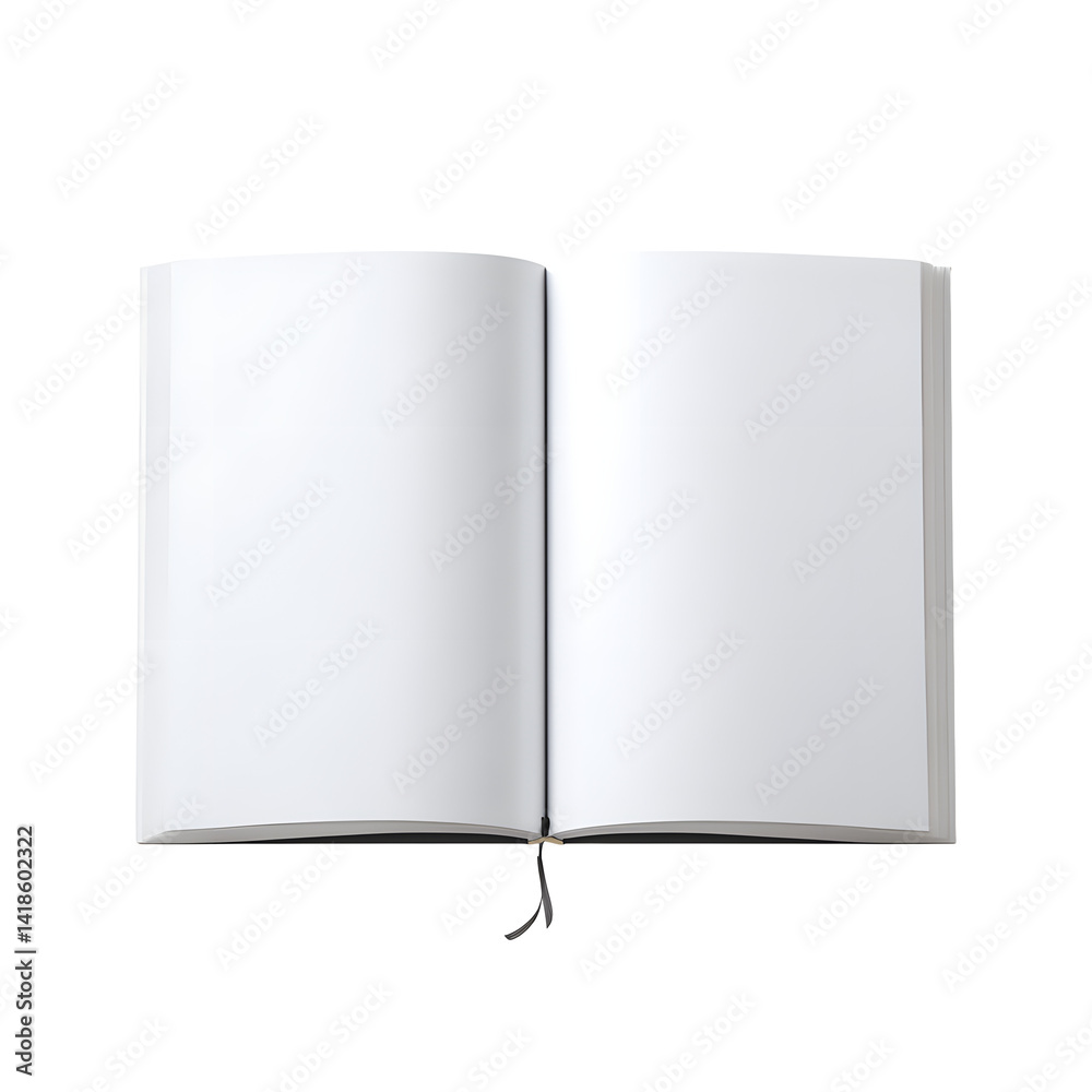 An open book with blank pages invites readers and writers to fill it with ideas, stories, or sketches on a clean black background. An open book with blank pages invites readers and writers to fill it with ideas, stories, or sketches on a clean black background.