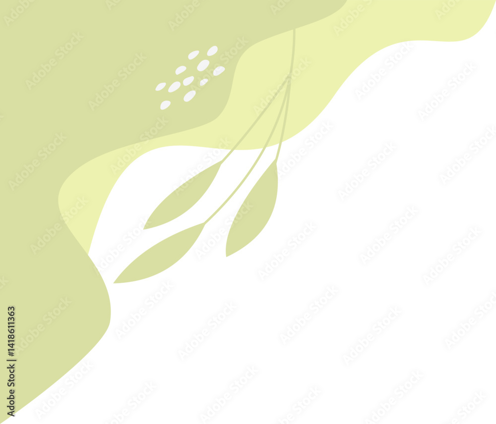 Fototapeta premium Aesthetic Leaf Corner