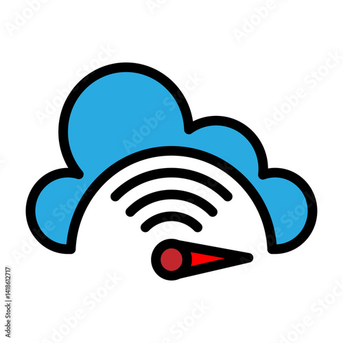HighSpeed Internet Vector Filled Icon Design