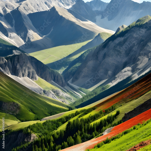 landscape with mountains