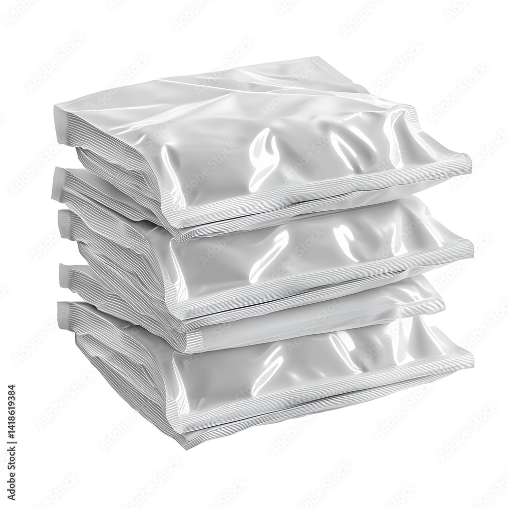 Sealed pouches product packaging mockup presentation isolated on transparent background png Sealed pouches product packaging mockup presentation isolated on transparent background png