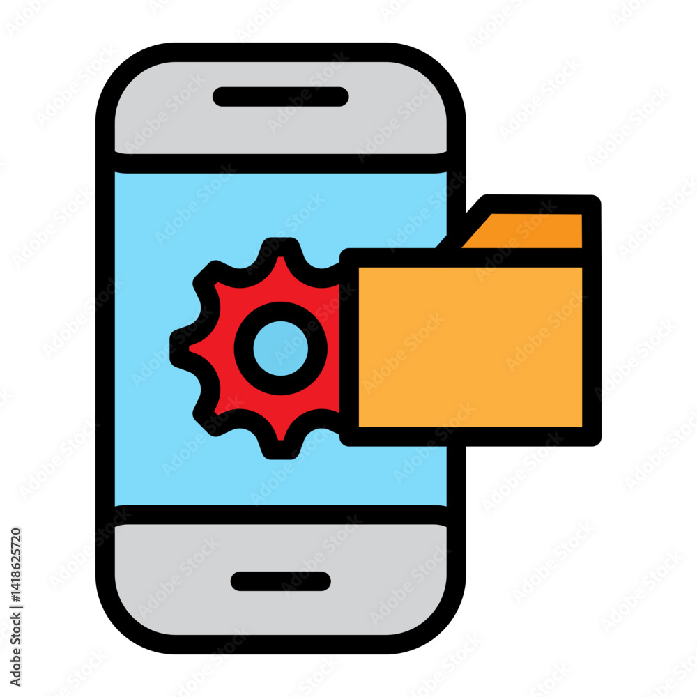 Obraz premium Digital Products Vector Filled Icon Design