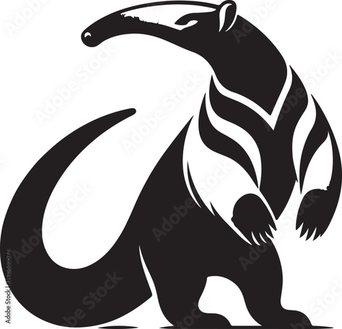 Anteater black vector