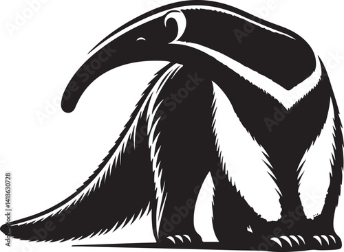 Anteater black vector