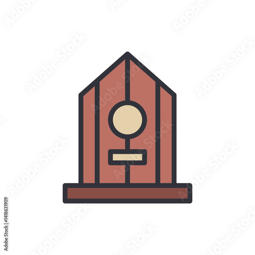 Bird Feeders colored icons, minimalist vector illustration ,simple transparent graphic element .Isolated on white background