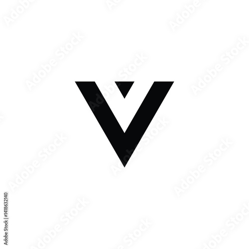 Free Download Letter V triangle geometric symbol simple logo vector - GFXLoad